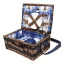 Cos pentru picnic, 2 persoane, albastru, alb, Everestus, CP04CK, lemn