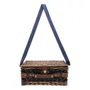 Cos pentru picnic, 2 persoane, albastru, alb, Everestus, CP04CK, lemn
