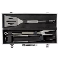   Trusa pentru barbeque 3 piese, argintiu, Everestus, UG08RT, otel inoxidabil, aluminiu