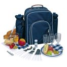 Rucsac pentru picnic, 4 persoane, albastru, Everestus, CP10HK, poliester
