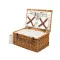 Cos pentru picnic, 4 persoane, maro, albastru, bej, Everestus, CP05MK, lemn