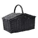 Cos de picnic din rachita, 4 persoane, maro, Everestus, CP02RK, lemn