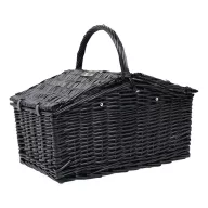   Cos de picnic din rachita, 4 persoane, maro, Everestus, CP02RK, lemn