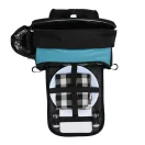 Rucsac picnic pentru 4 persoane, 2410E23208, Everestus, 43 x 37 x 19 cm, Poliester, Negru, Turcoaz