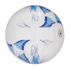   Minge de fotbal cu 32 segmente, marime 5, Everestus, KAD01, pvc, alb, albastru