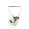 Scaun suspendat 110x116 cm, greutate sustinuta de maxim 100 kg, Everestus, 20IAN2594, Bej, Bumbac, Lemn
