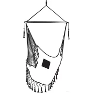   Scaun suspendat 110x116 cm, greutate sustinuta de maxim 100 kg, Everestus, 20IAN2594, Bej, Bumbac, Lemn