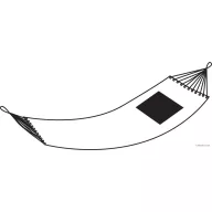   Hamac 200x80cm, greutate sustinuta de maxim 100 kg, Everestus, 20IAN2588, Bej, Bumbac, Poliester