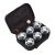 Set Boule, 6 bile metalice, negru, Everestus, JD02GH, metal, nailon