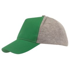   Sapca baseball in 5 panele UP TO DATE, albastru verde inchis gri