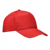  Sapca baseball 5 panouri, Everestus, 2601E12712, Poliester, Rosu