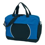   Geanta de documente cu buzunar frontal, 38x28x9.5 cm, Everestus, 20SEP1103, Poliester, Negru, Albastru