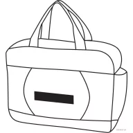   Geanta de documente cu buzunar frontal, 38x28x9.5 cm, Everestus, 20SEP1105, Poliester, Negru, Gri
