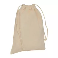   Saculet cu snur, Everestus, 2601E12703, 15x20 cm, Bumbac, Bej