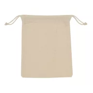   Saculet cu snur, Everestus, 2601E12703, 15x20 cm, Bumbac, Bej