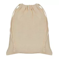   Saculet cu snur, Everestus, 2601E12703, 15x20 cm, Bumbac, Bej