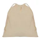 Saculet cu snur, Everestus, 2601E12702, 25x30 cm, Bumbac, Bej