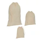 Saculet cu snur, Everestus, 2601E12702, 25x30 cm, Bumbac, Bej