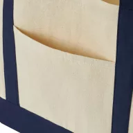   Sacosa de cumparaturi, Everestus, 2610E19057, 54x35x18 cm, Bumbac, Albastru inchis