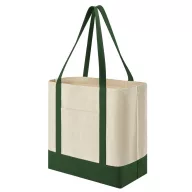   Sacosa de cumparaturi, Everestus, 2610E19058, 54x35x18 cm, Bumbac, Verde inchis