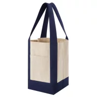   Sacosa de cumparaturi, Everestus, 2610E18985, 32x26x16 cm, Bumbac, Albastru inchis