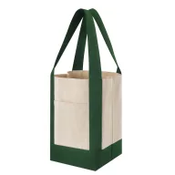   Sacosa de cumparaturi, Everestus, 2610E18986, 32x26x16 cm, Bumbac, Verde inchis