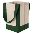 Sacosa de cumparaturi, Everestus, 2610E18986, 32x26x16 cm, Bumbac, Verde inchis
