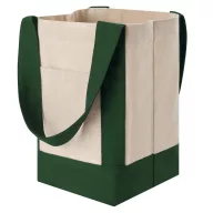  Sacosa de cumparaturi, Everestus, 2610E18986, 32x26x16 cm, Bumbac, Verde inchis