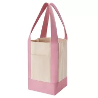   Sacosa de cumparaturi, Everestus, 2610E18988, 32x26x16 cm, Bumbac, Roz