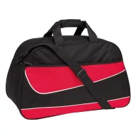   Geanta sport cu bretea de umar ajustabila, Everestus, 20IAN1316, Negru, Rosu, Poliester 600D