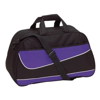   Geanta sport cu bretea de umar ajustabila, Everestus, 20IAN1314, Negru, Violet, Poliester 600D