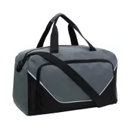   Geanta sport cu buzunar frontal, Everestus, 20IAN1305, Negru, Gri, Poliester 600D