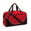 Geanta sport cu buzunar frontal, Everestus, 20IAN1308, Negru, Rosu, Poliester 600D
