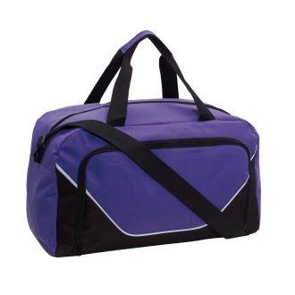   Geanta sport cu buzunar frontal, Everestus, 20IAN1306, Negru, Violet, Poliester 600D