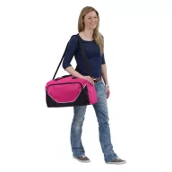   Geanta sport cu buzunar frontal, Everestus, 20IAN1309, Negru, Roz, Poliester 600D
