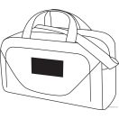 Geanta sport cu buzunar frontal, Everestus, 20IAN1307, Negru, Portocaliu, Poliester 600D