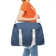   Geanta sport, 2401E14381, Everestus, 55x18x37 cm, Poliester, PVC, Albastru, Argintiu