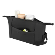  Geanta cosmetice cu fermoar, Everestus, 2610E19117, Cu maner, 27x16x12 cm, Poliester, Poliuretan, Negru