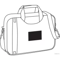   Geanta de documente cu buzunar frontal vertical, 38x9x28.5 cm, Everestus, 20SEP1101, Poliester, Gri
