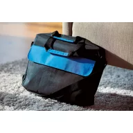   Geanta de documente cu inchidere cu scai, 39x29x7.5 cm, Everestus, 20SEP1093, Poliester, Negru, Albastru