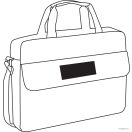 Geanta de documente cu inchidere cu scai, 39x29x7.5 cm, Everestus, 20SEP1096, Poliester, Negru, Rosu