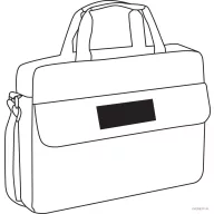   Geanta de documente cu inchidere cu scai, 39x29x7.5 cm, Everestus, 20SEP1094, Poliester, Negru, Gri