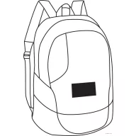   Rucsac sport casual cu bretele captusite, 46x34x19 cm, Everestus, 20SEP1119, Poliester, Albastru, Negru