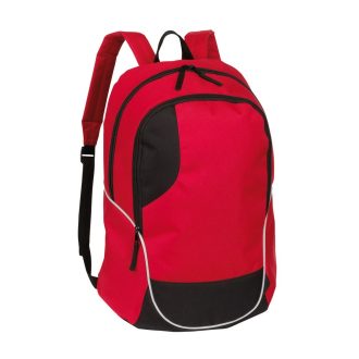   Rucsac sport casual cu bretele captusite, 46x34x19 cm, Everestus, 20SEP1120, Poliester, Rosu, Negru