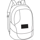 Rucsac sport casual cu bretele captusite, 46x34x19 cm, Everestus, 20SEP1120, Poliester, Rosu, Negru