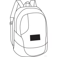   Rucsac sport casual cu bretele captusite, 46x34x19 cm, Everestus, 20SEP1120, Poliester, Rosu, Negru