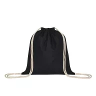  Saculet cu snur, Everestus, 2601E12696, 37x41 cm, Bumbac, Negru