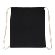   Saculet cu snur, Everestus, 2601E12696, 37x41 cm, Bumbac, Negru
