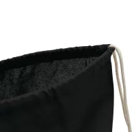   Saculet cu snur, Everestus, 2601E12696, 37x41 cm, Bumbac, Negru
