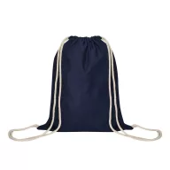   Saculet cu snur, Everestus, 2601E12697, 37x41 cm, Bumbac, Albastru inchis